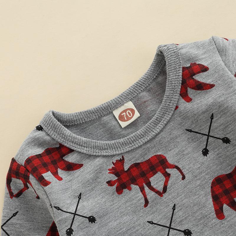 Plaid Moose & Bear Jogger Outfit