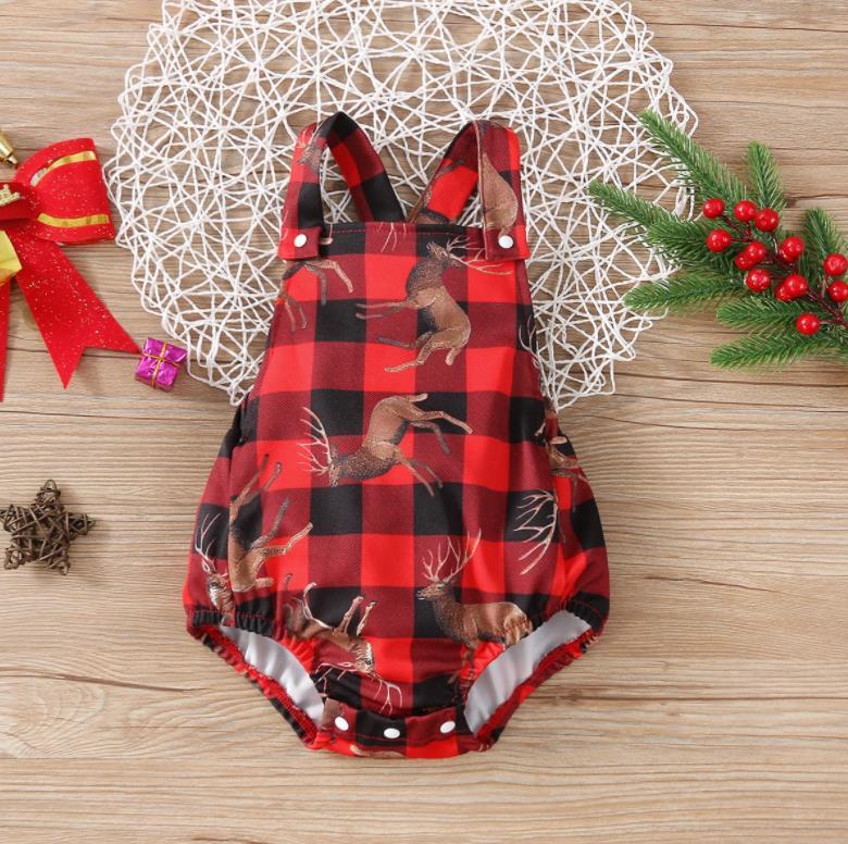 Plaid Deer Romper