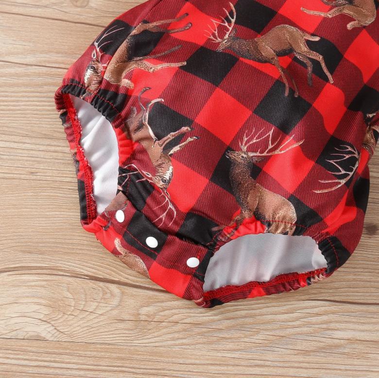 Plaid Deer Romper