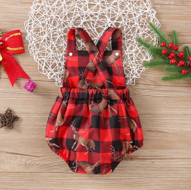 Plaid Deer Romper