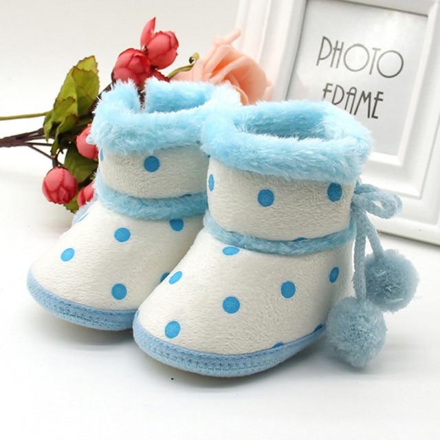 Polka Dot Pom Pom Booties