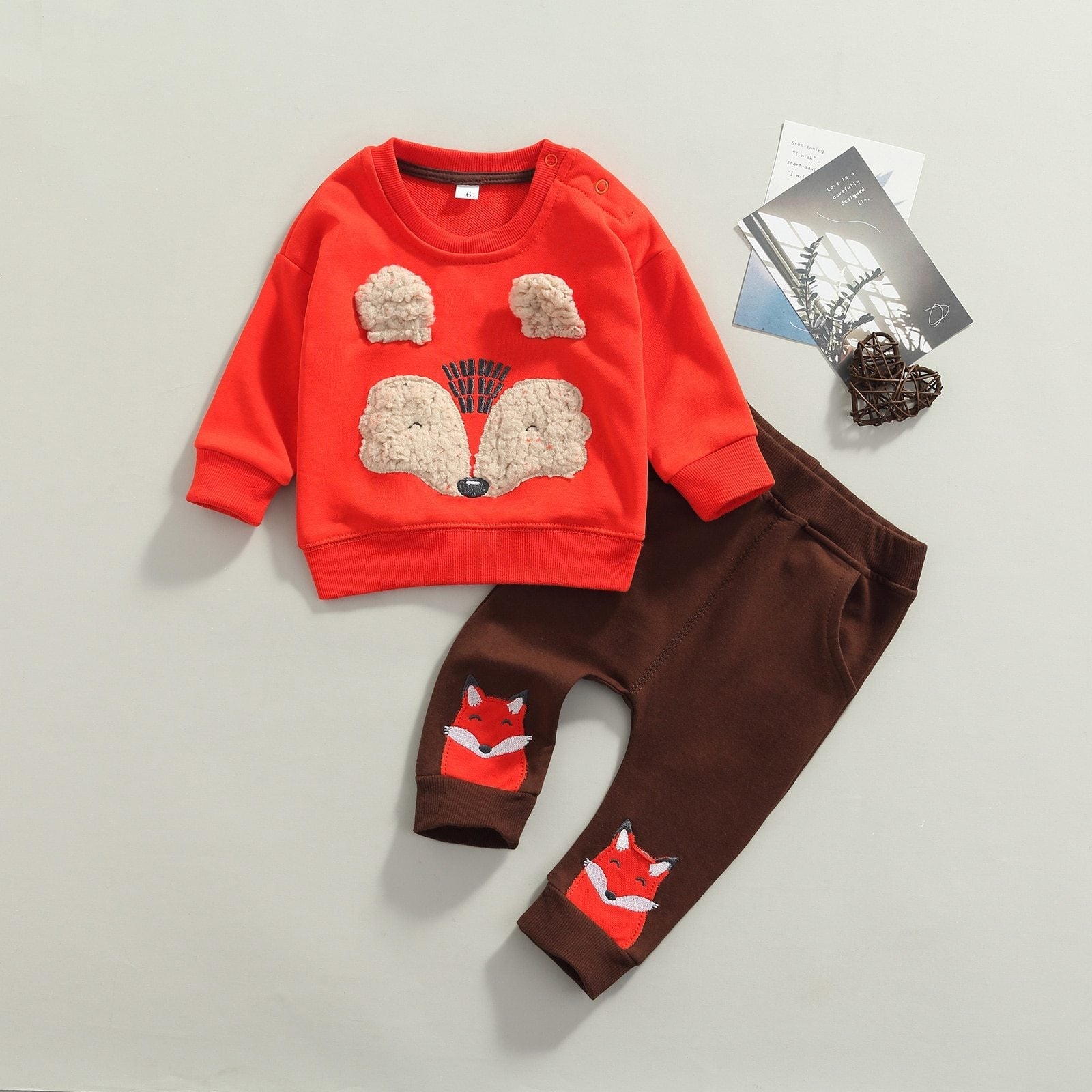 Fuzzy Fox Sweater with Pants Outfit