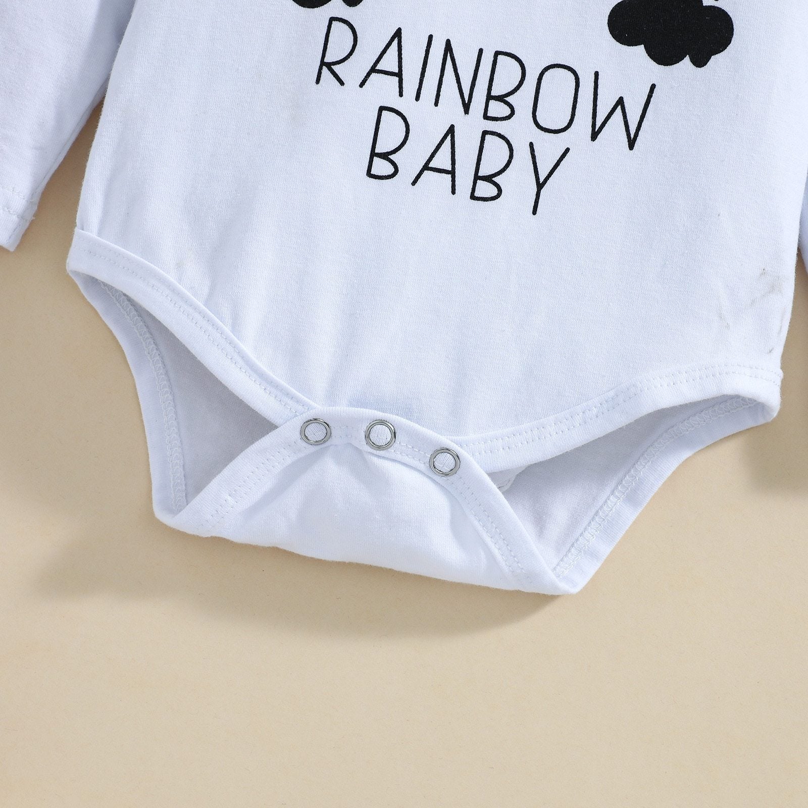 Long Sleeve Rainbow Baby Outfit with Hat