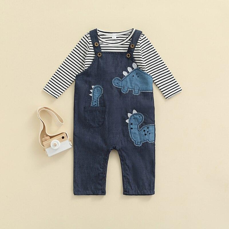 Dinosaur Overalls Outfit