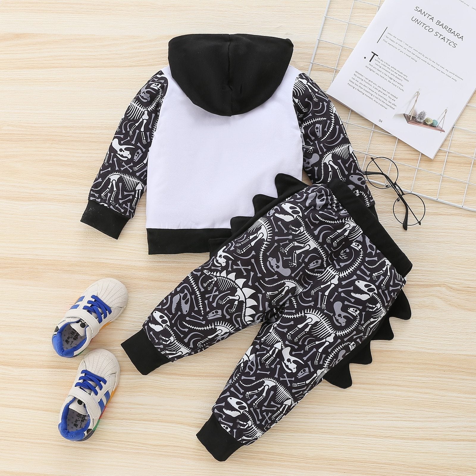 Dinosaur Bones Hoodie and Pants Outfit