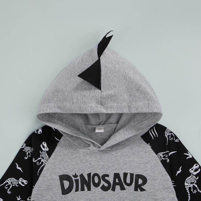 Dinosaur Dude Hoodie and Pants Outfit (2 Colors)