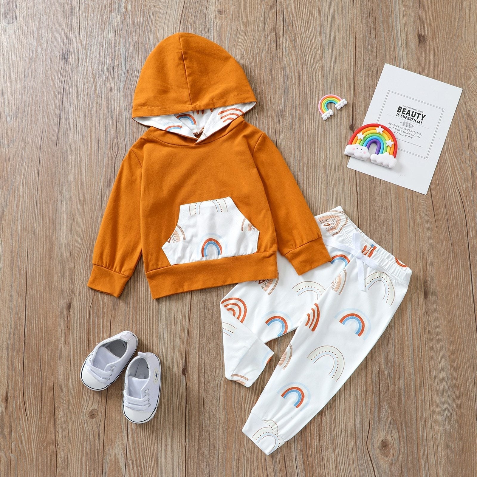 Rainbow Hoodie and Pants Set