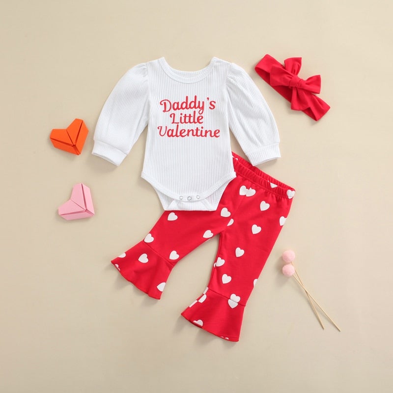 Daddy's Little Valentine Onesie Outfit