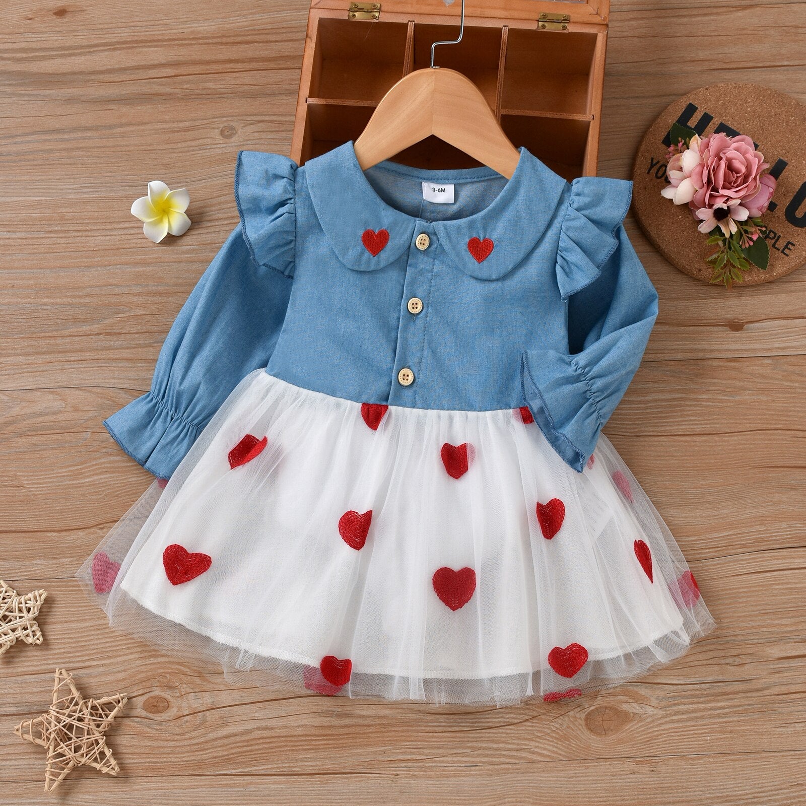 Denim Heart Tutu Dress