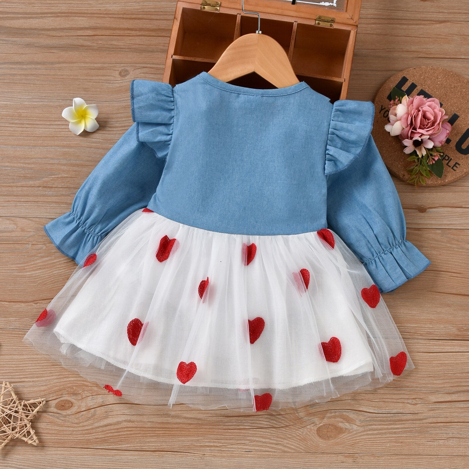 Denim Heart Tutu Dress