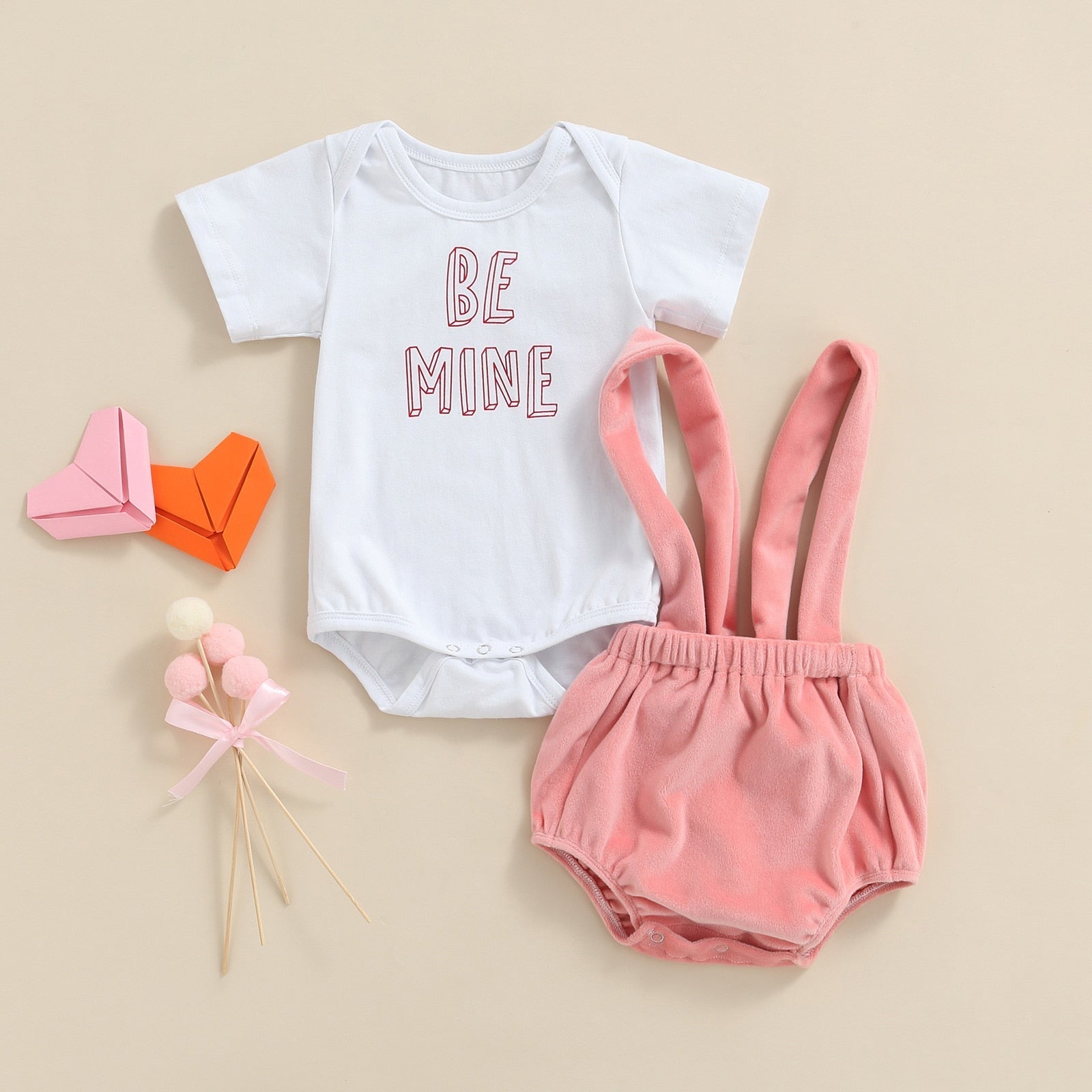 Be Mine Onesie with Velvet Suspender Romper