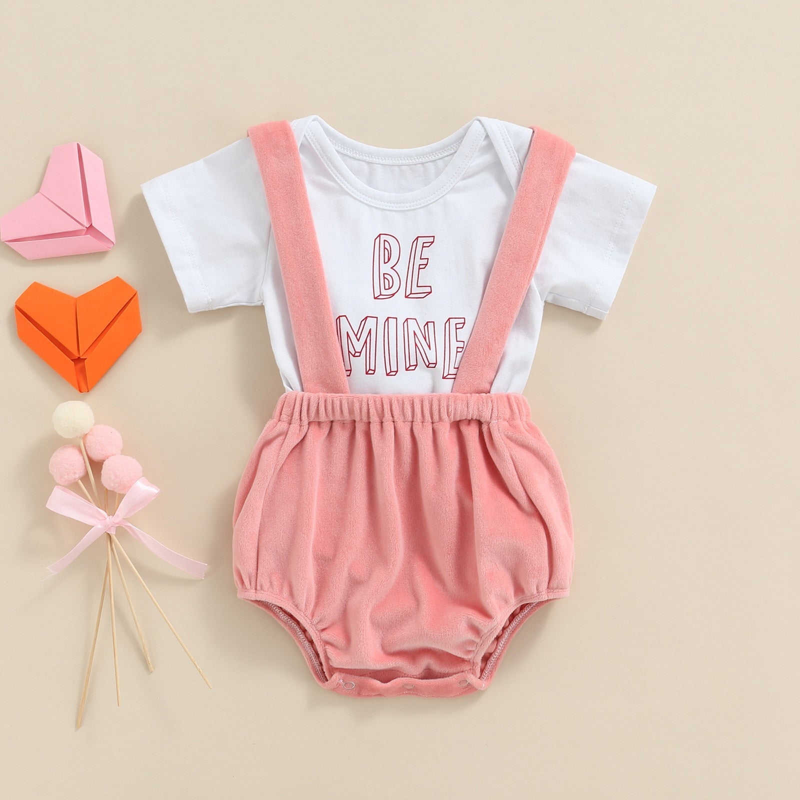 Be Mine Onesie with Velvet Suspender Romper