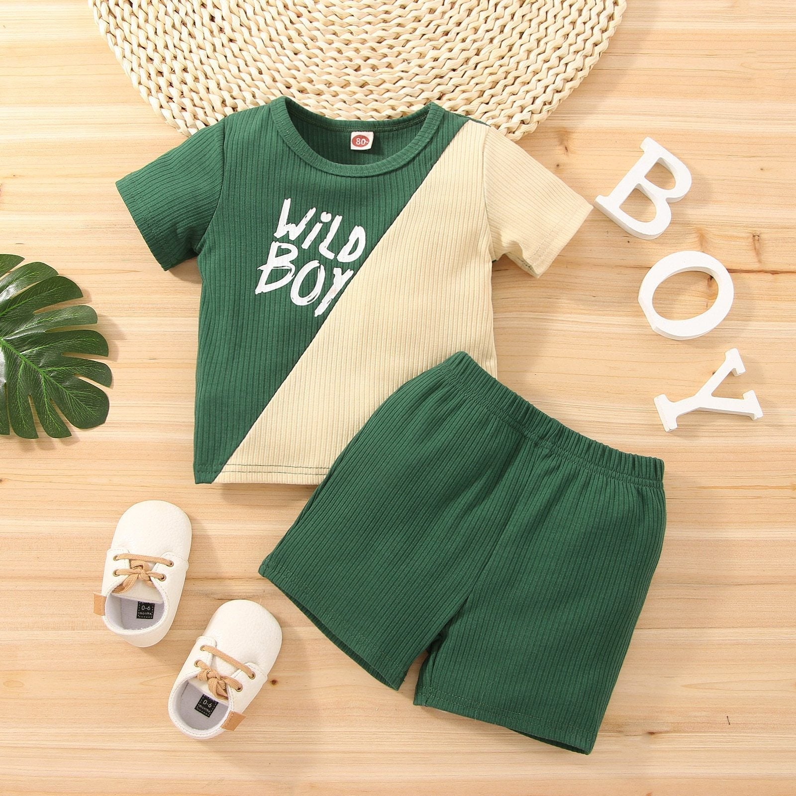 Green Wild Boy T-Shirt & Shorts