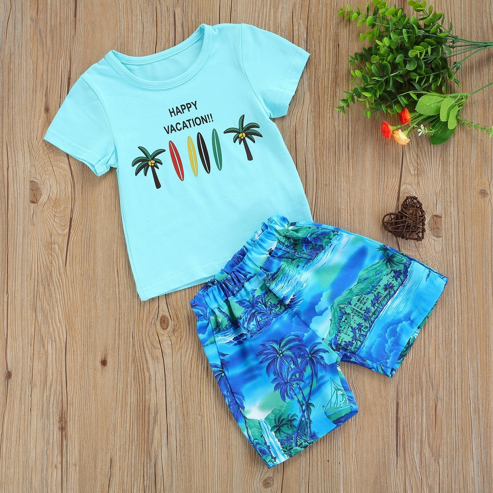 Happy Vacation Surfboard Outfit (2 Styles)