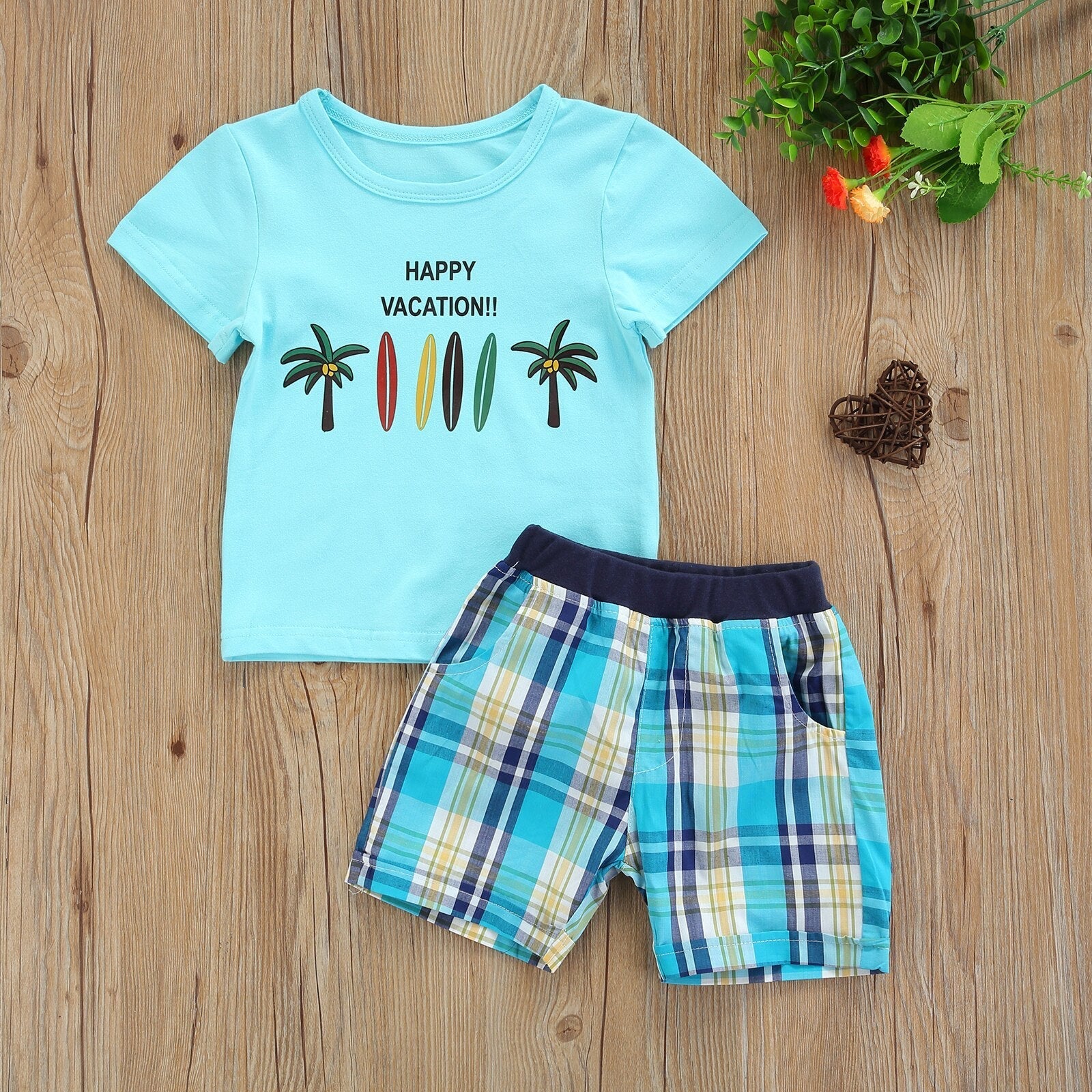 Happy Vacation Surfboard Outfit (2 Styles)