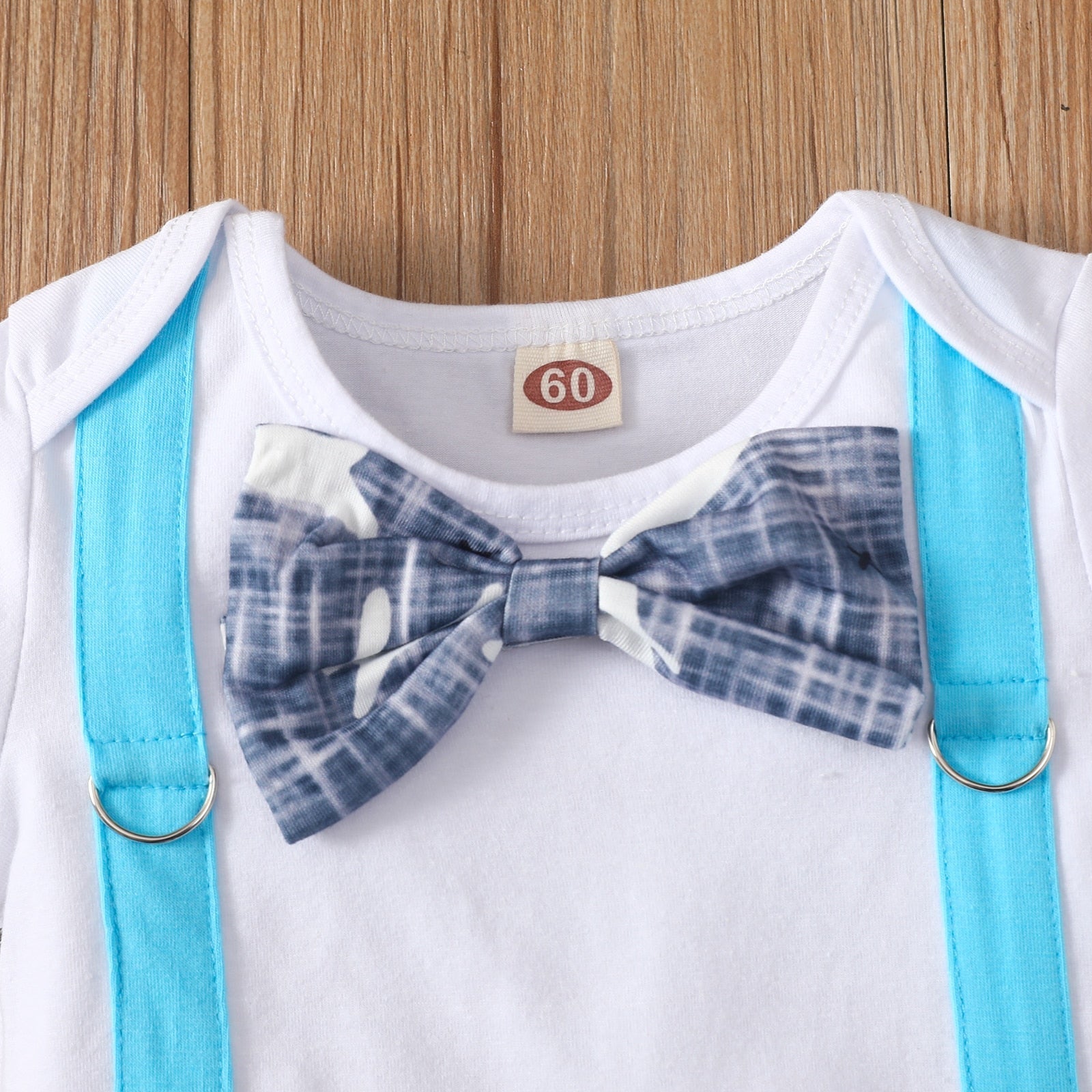 Plaid Easter Bow Tie Bunny Outfit