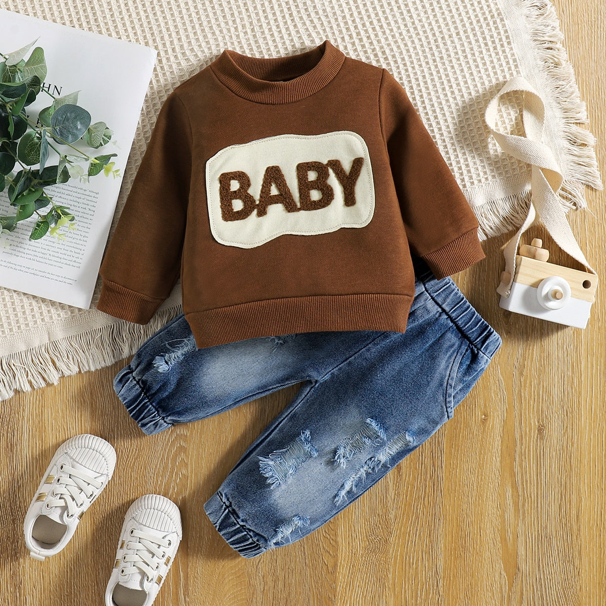 Baby Sweater & Jeans Outfit