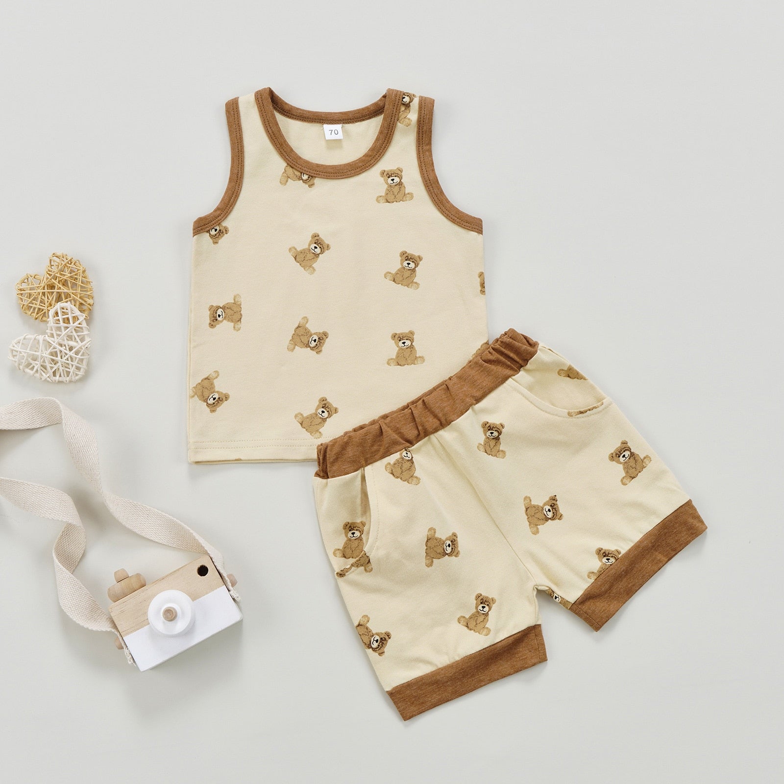 Teddy Bear Tank Top & Shorts Outfit