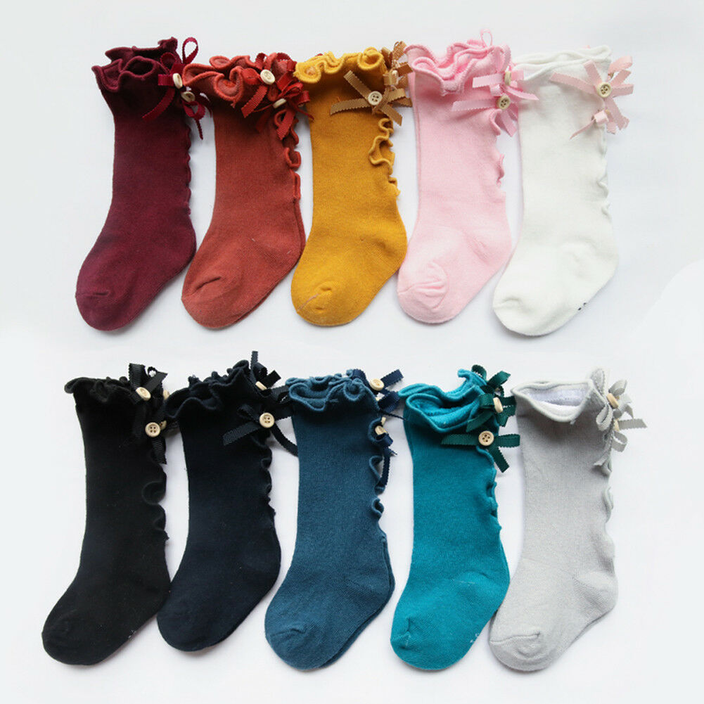 Ruched Bowknot Socks (multi color)