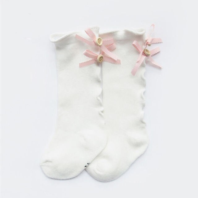 Ruched Bowknot Socks (multi color)