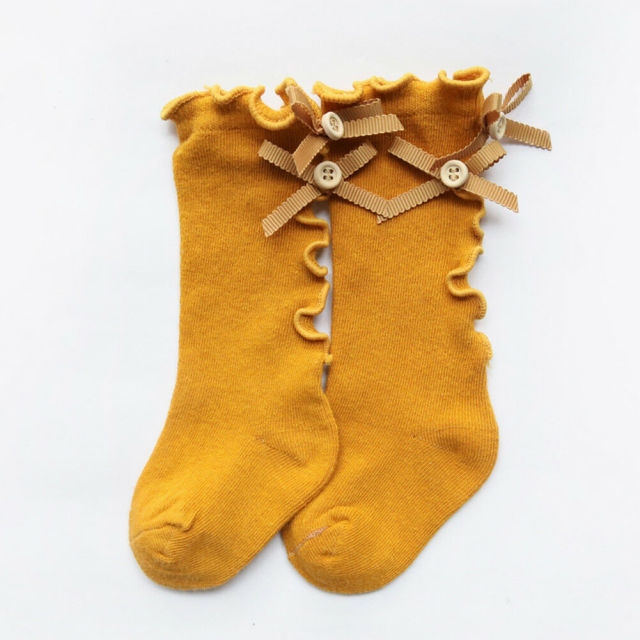 Ruched Bowknot Socks (multi color)