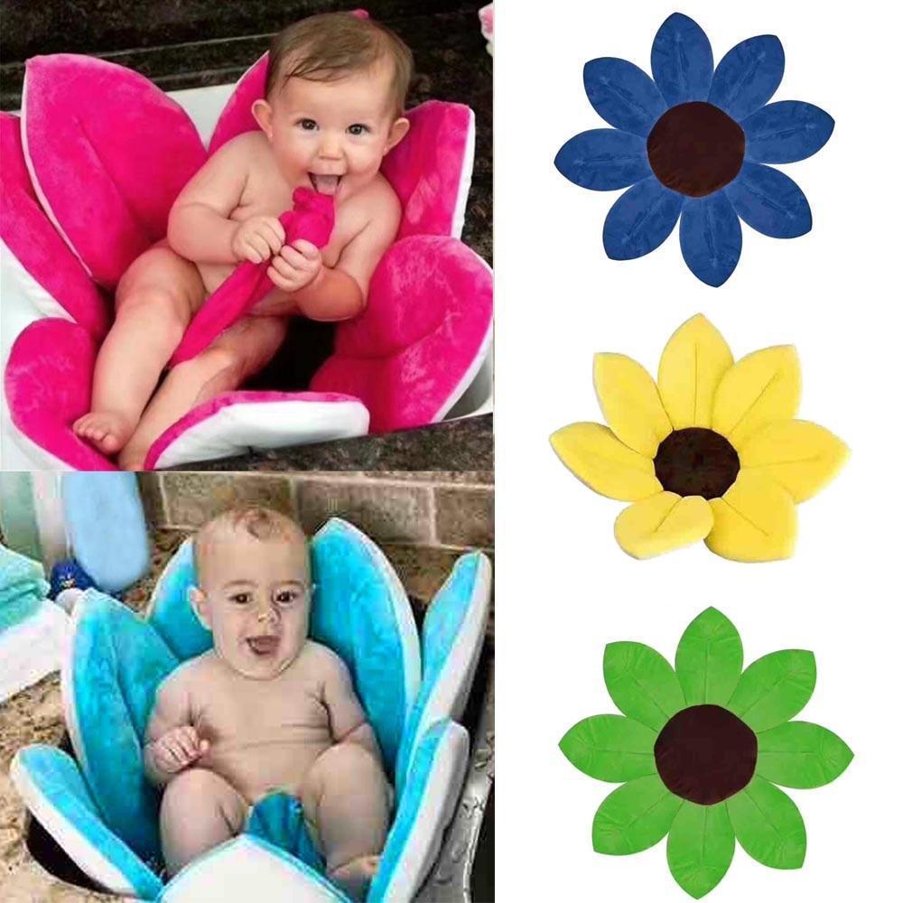 Float-able Newborn Baby Blooming Flower Bathtub Sink Cushion