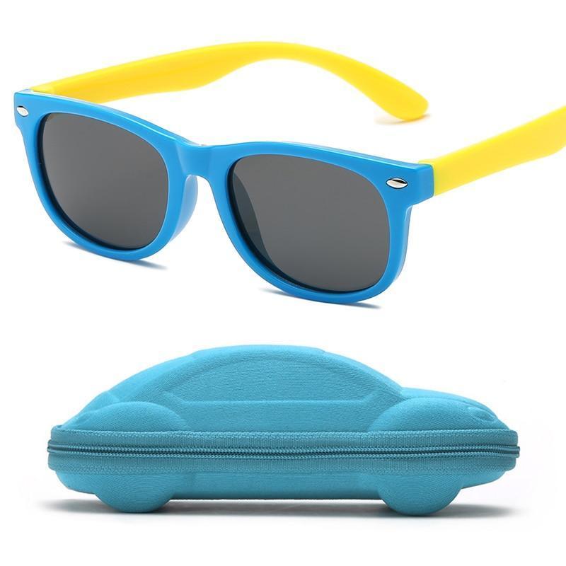 Silicone Safety Sunglasses with Car Case (Multiple Colors)