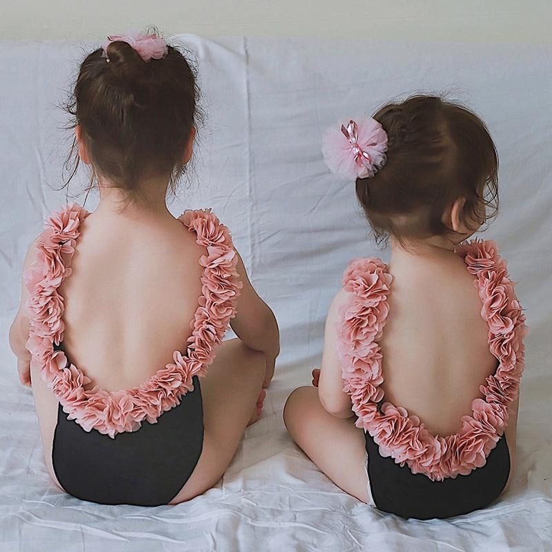 Pink Frill Matching Swimsuits (2 Colors)