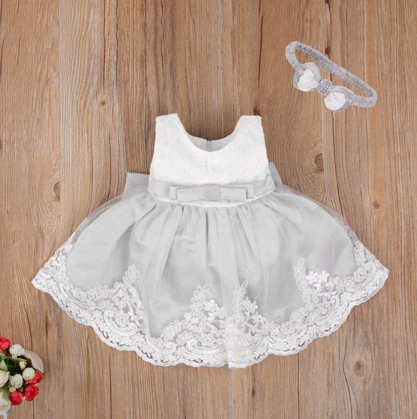 Lace Princess Baby Dress with Headband