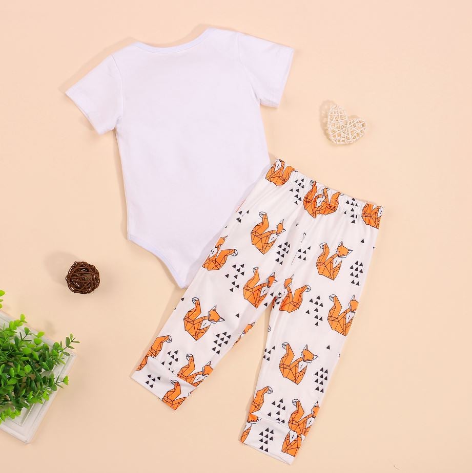 Handsome Just Like Dad Onesie & Fox Pants Outfit