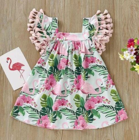 Flamingo Boho Dress