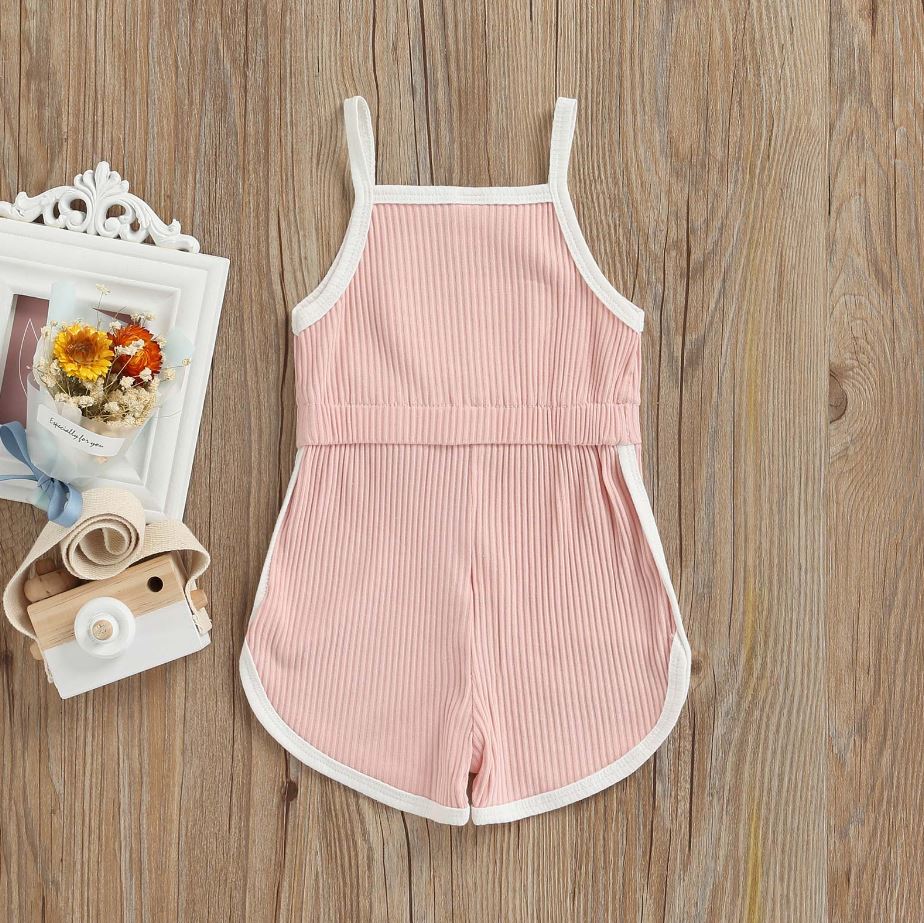 Rainbow Heart Shorts Romper (4 Colors)